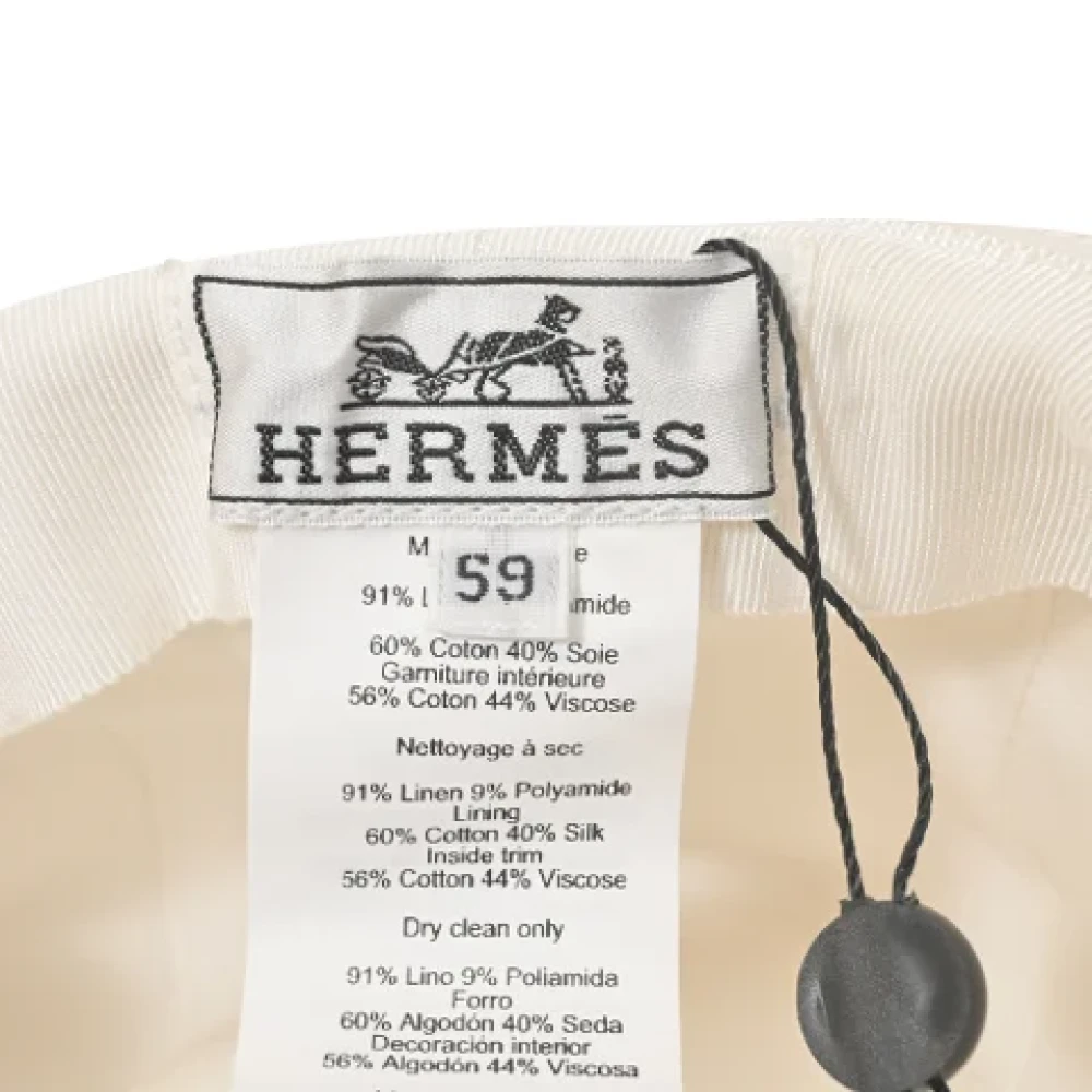Hermès Vintage Pre-owned Linen hats White Dames
