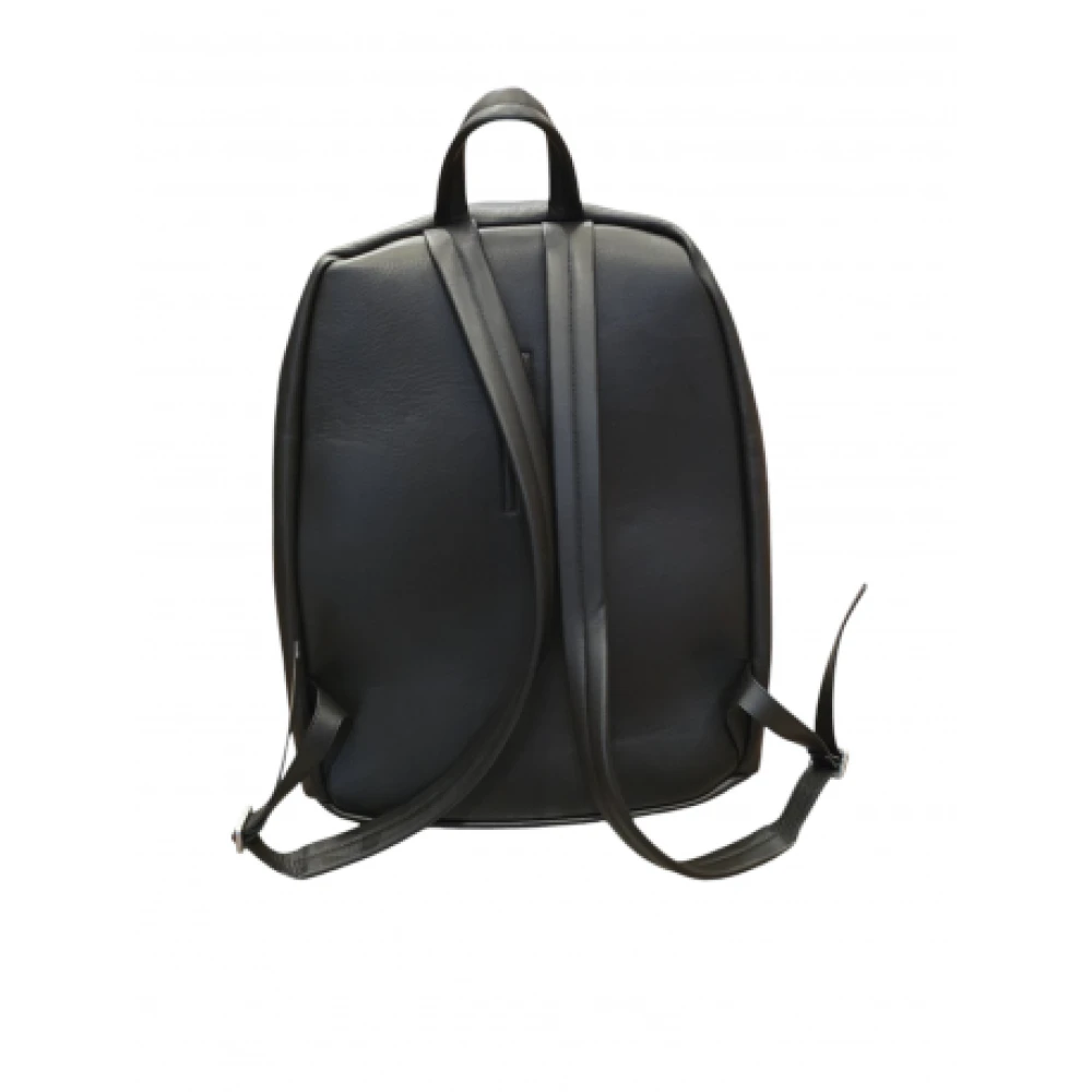 Rick Owens Glad Leren Rugzak met Ritsvakken Black Unisex