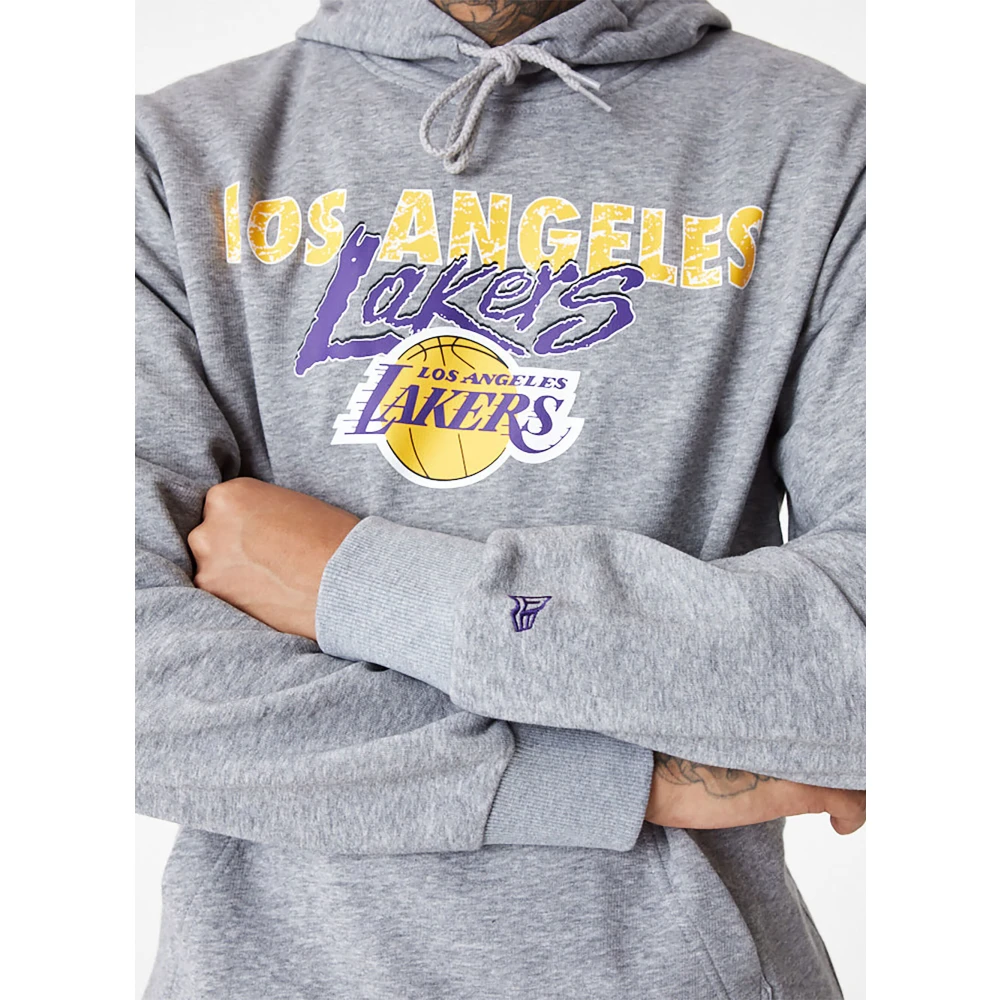 new era Comfortabele Lakers Hoodie Gray Heren