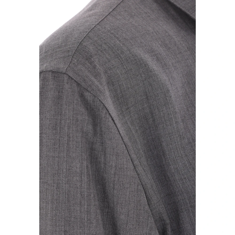 Jil Sander Grijze Wollen Overhemdjasje Gray Heren