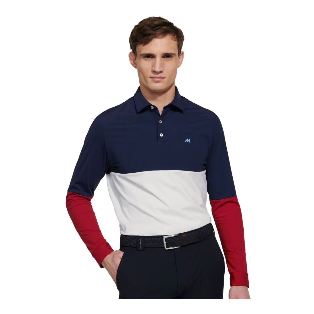 Meyer Justin Actieve Polo Shirt Blue Heren