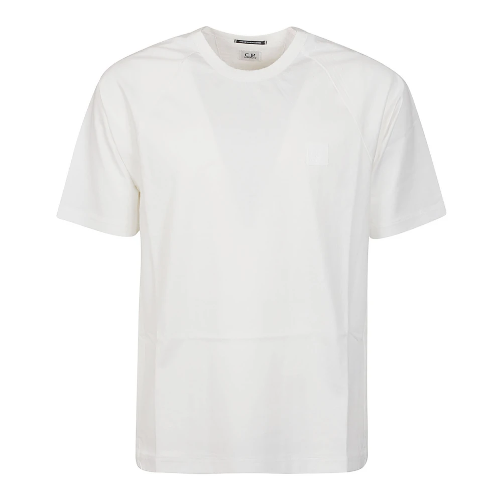 C.P. Company Witte Mercerized Jersey Logo T-Shirt White Heren