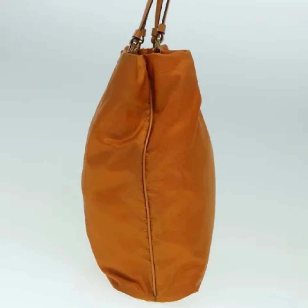 Prada Vintage Pre-owned Nylon totes Orange Dames