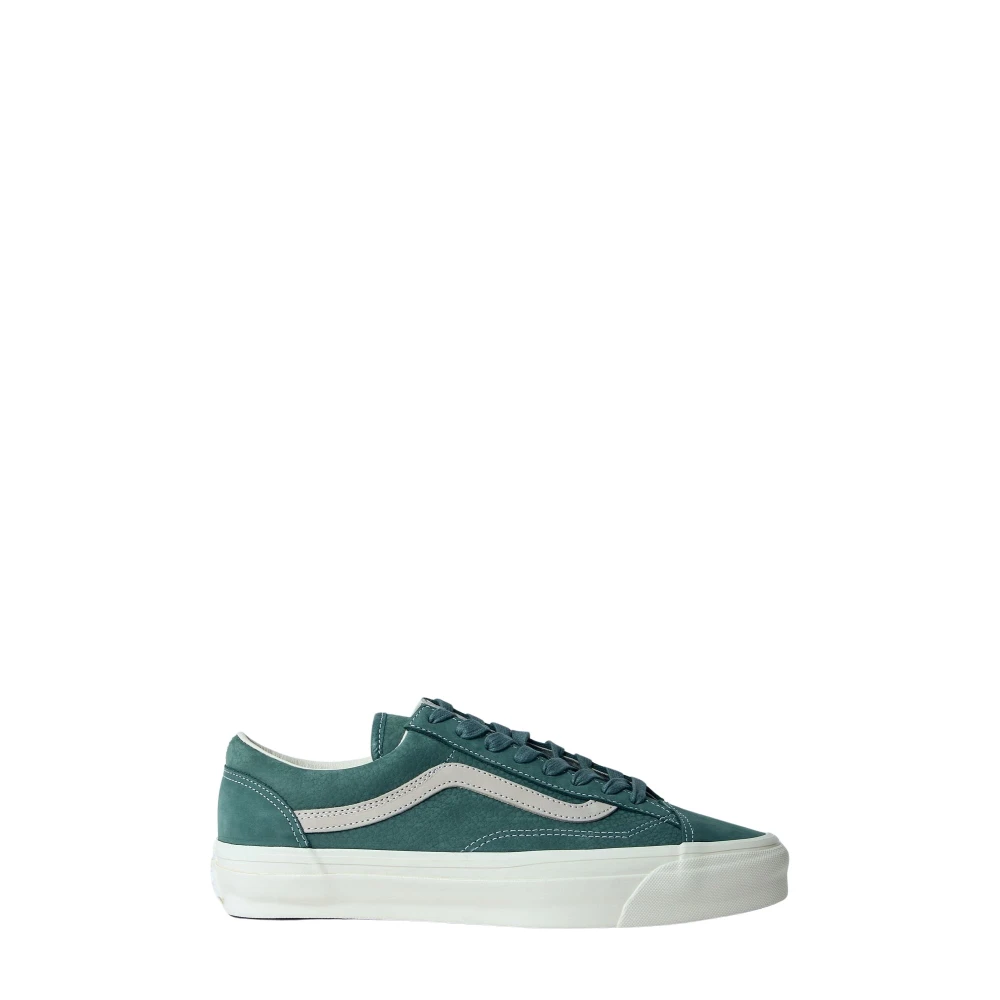Vans Suède Leren Sneakers met Logo Print Heren Schoenen Groen