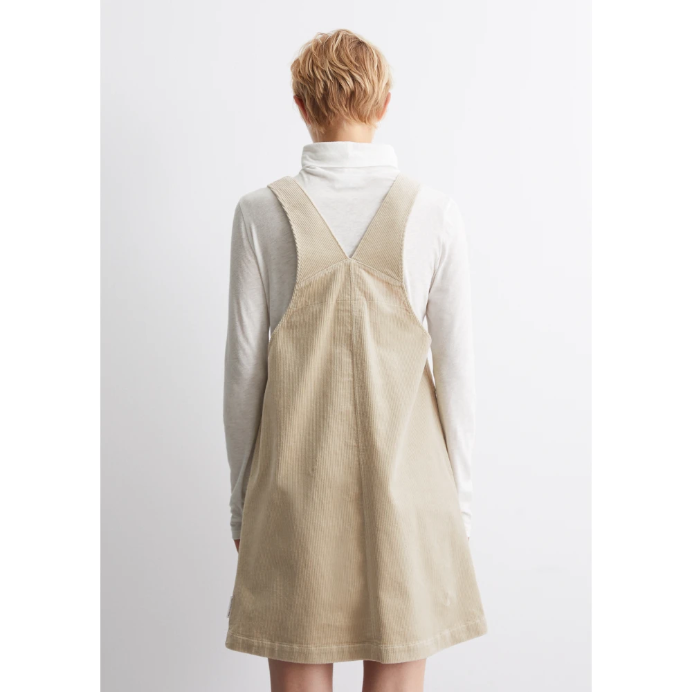 Marc O'Polo Ribfluwelen tuinbroekjurk normaal Beige Dames
