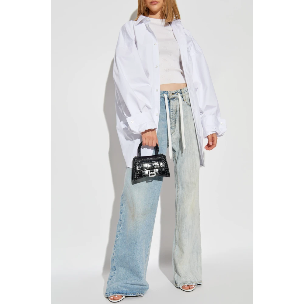 Balenciaga Oversized shirt met zak White Dames