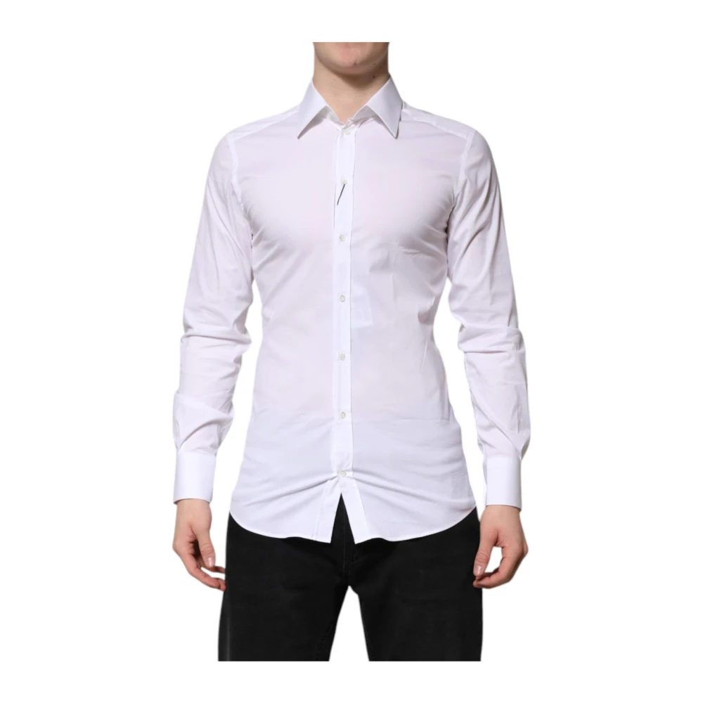 Dolce & Gabbana Men's Gold Long Sleeves Formal Shirt
