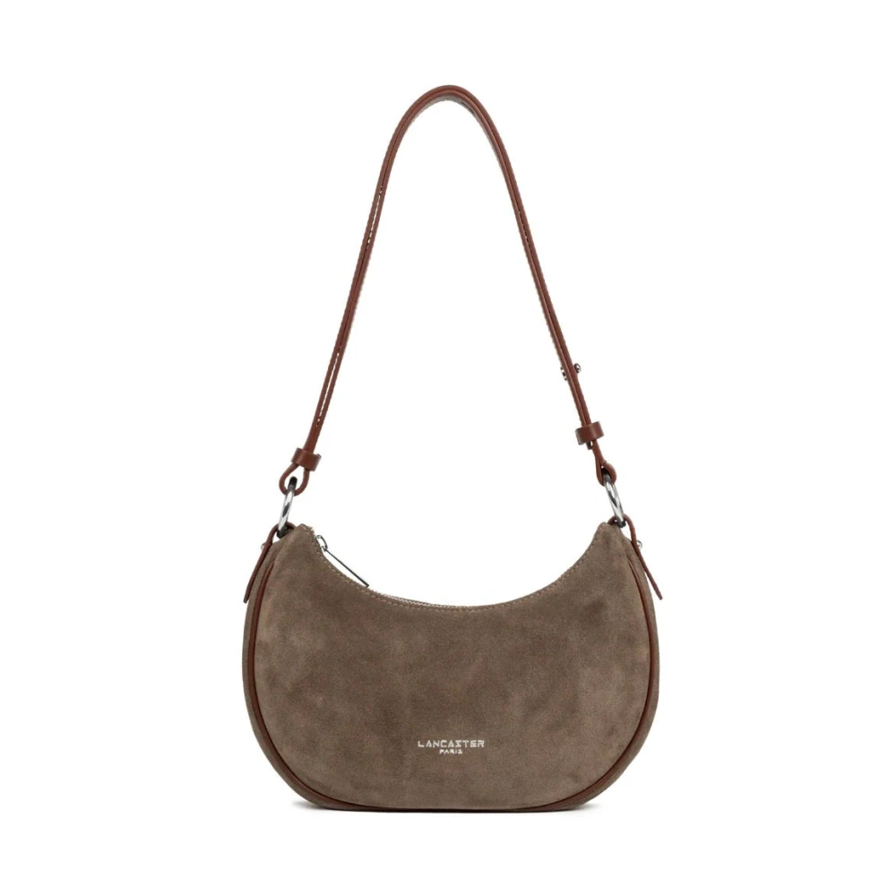 Lancaster Brown Shoulder Bags, Female, One Size, Petit Sac Besace Suède