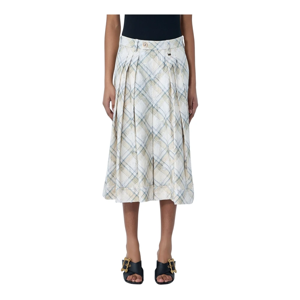 Vivienne Westwood Women's Beige Midi Skirts, M, Pleated Midi Skirt