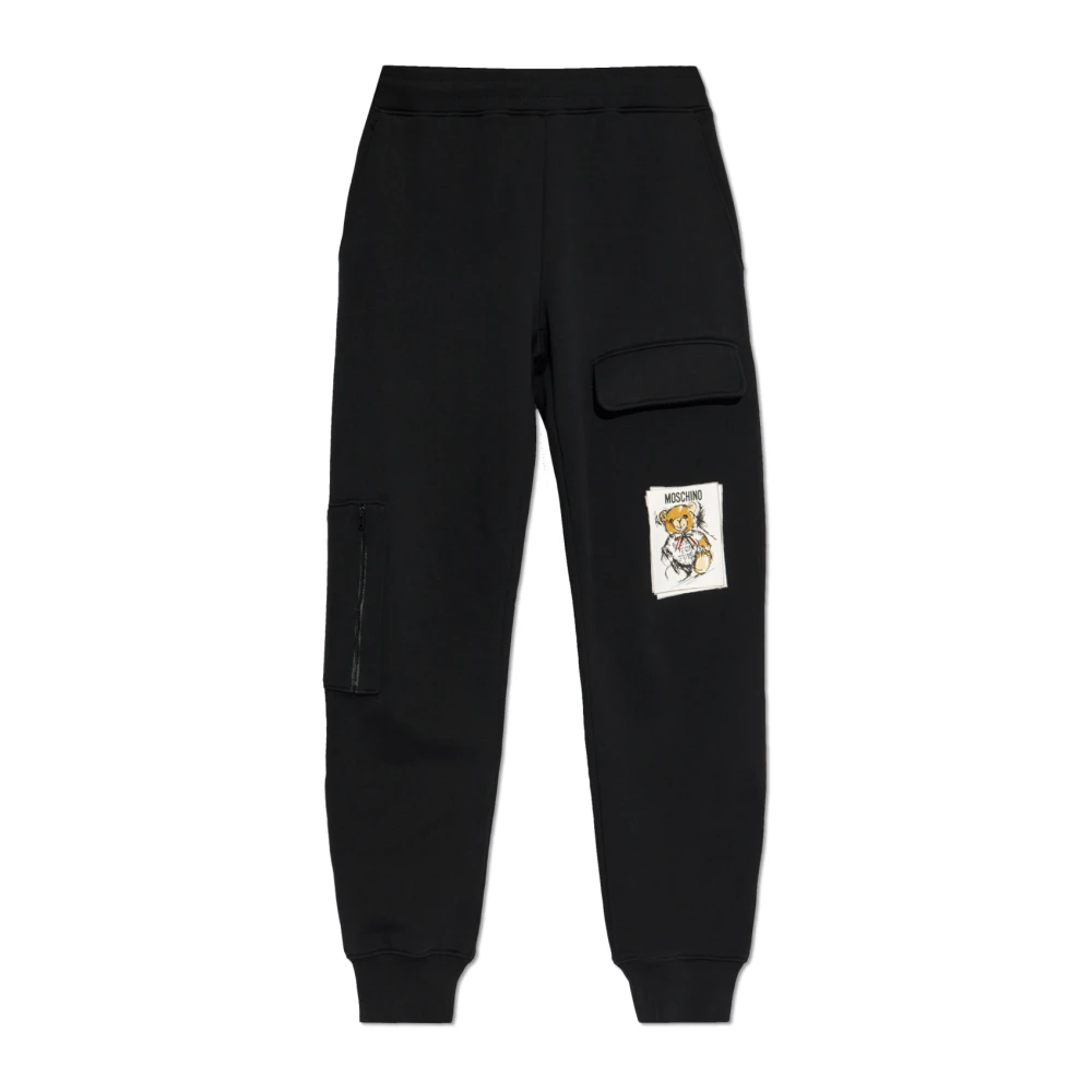 Moschino Sweatpants met print Black Dames
