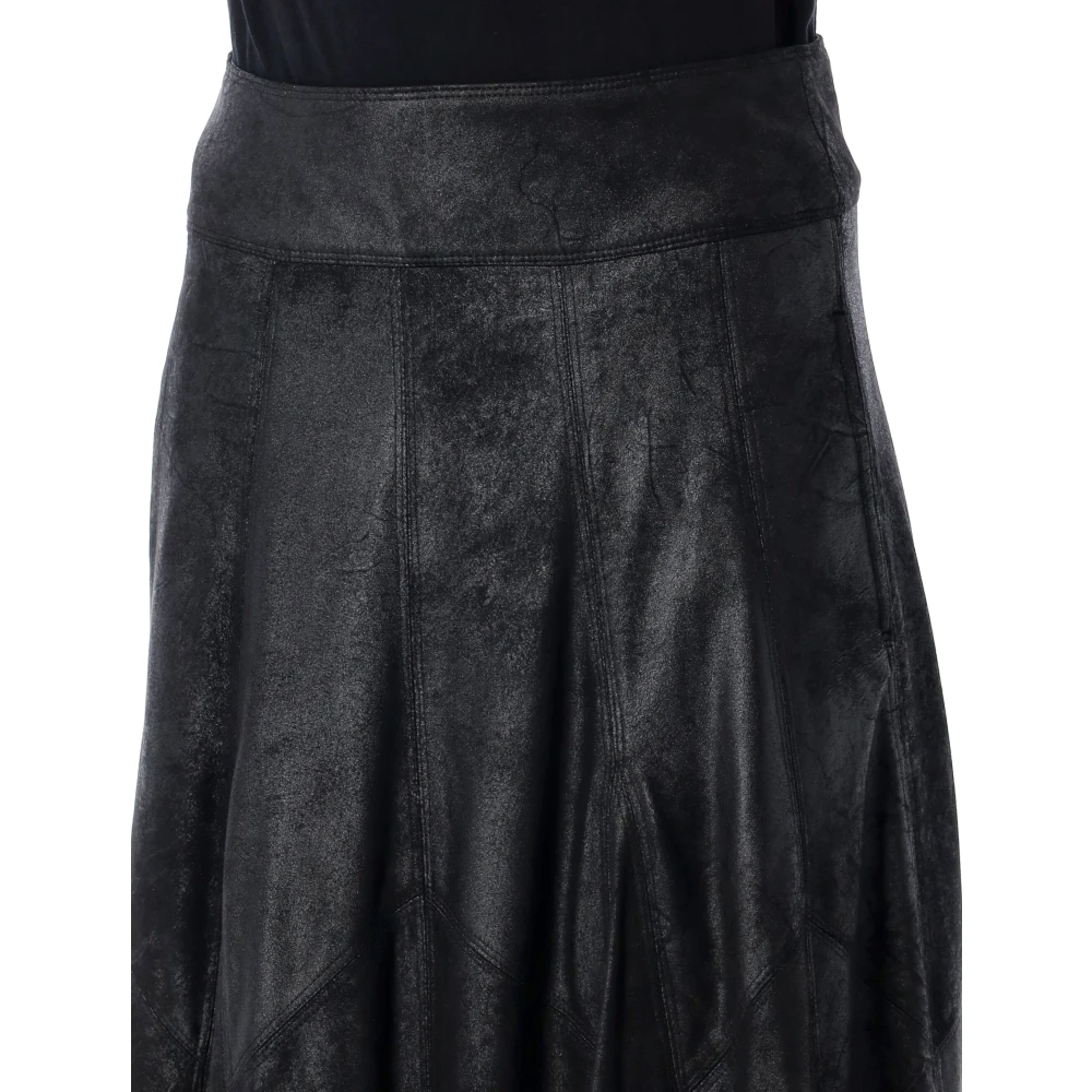 Isabel marant Zwarte Faux Leren Rok Genevi Black Dames