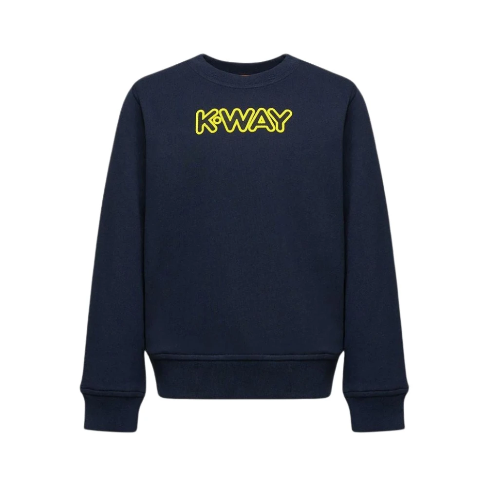 K-Way Velvet Logo Tröja Blue, Unisex