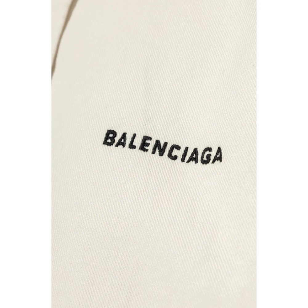 Balenciaga Shirt met logo Beige Dames