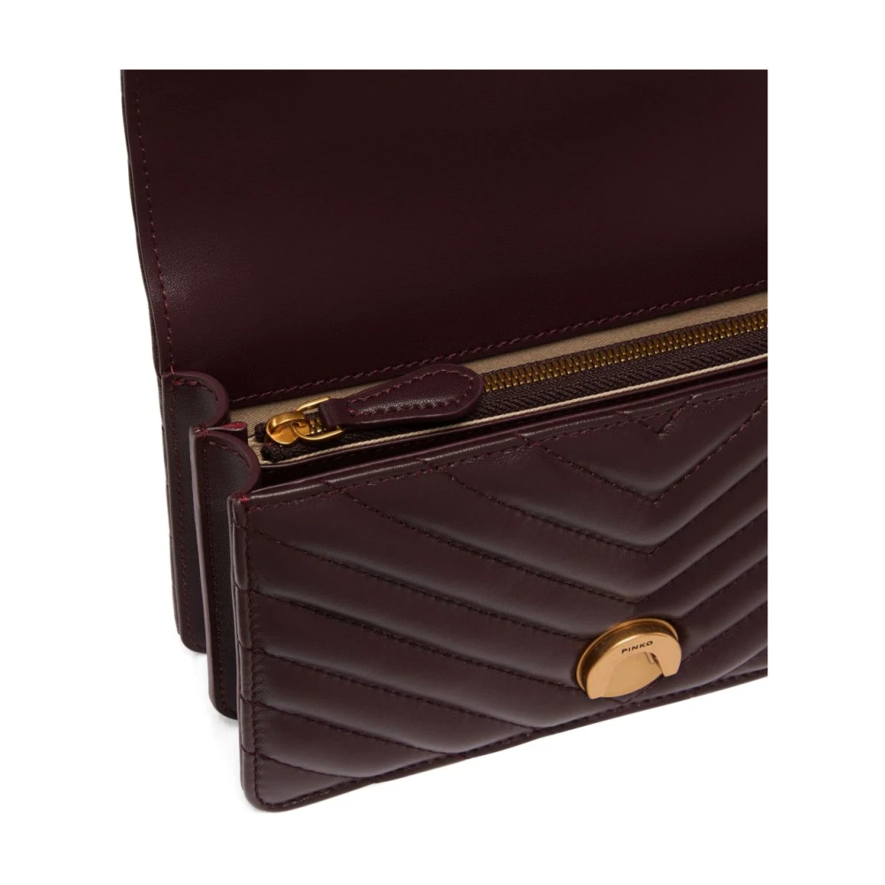pinko Bordeaux Schoudertas Brown Dames