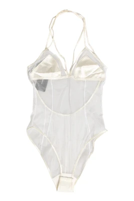 Genomskinlig Halterneck Body i Nylon
