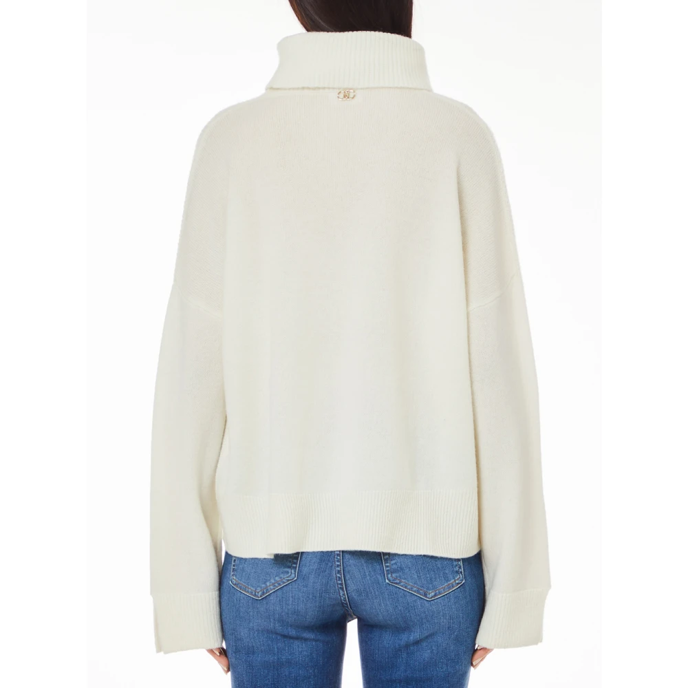 Liu Jo Witte Dolcevita Sweater voor Vrouwen White Dames