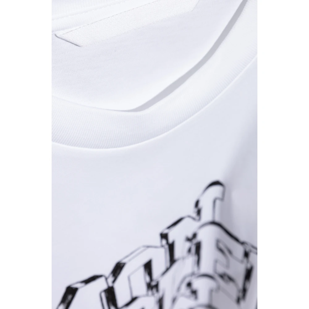 Moncler T-shirt met logo White Heren