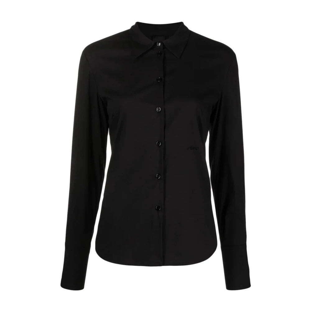 Pinko Elegante Zwarte Overhemd met Lange Mouwen Black Dames