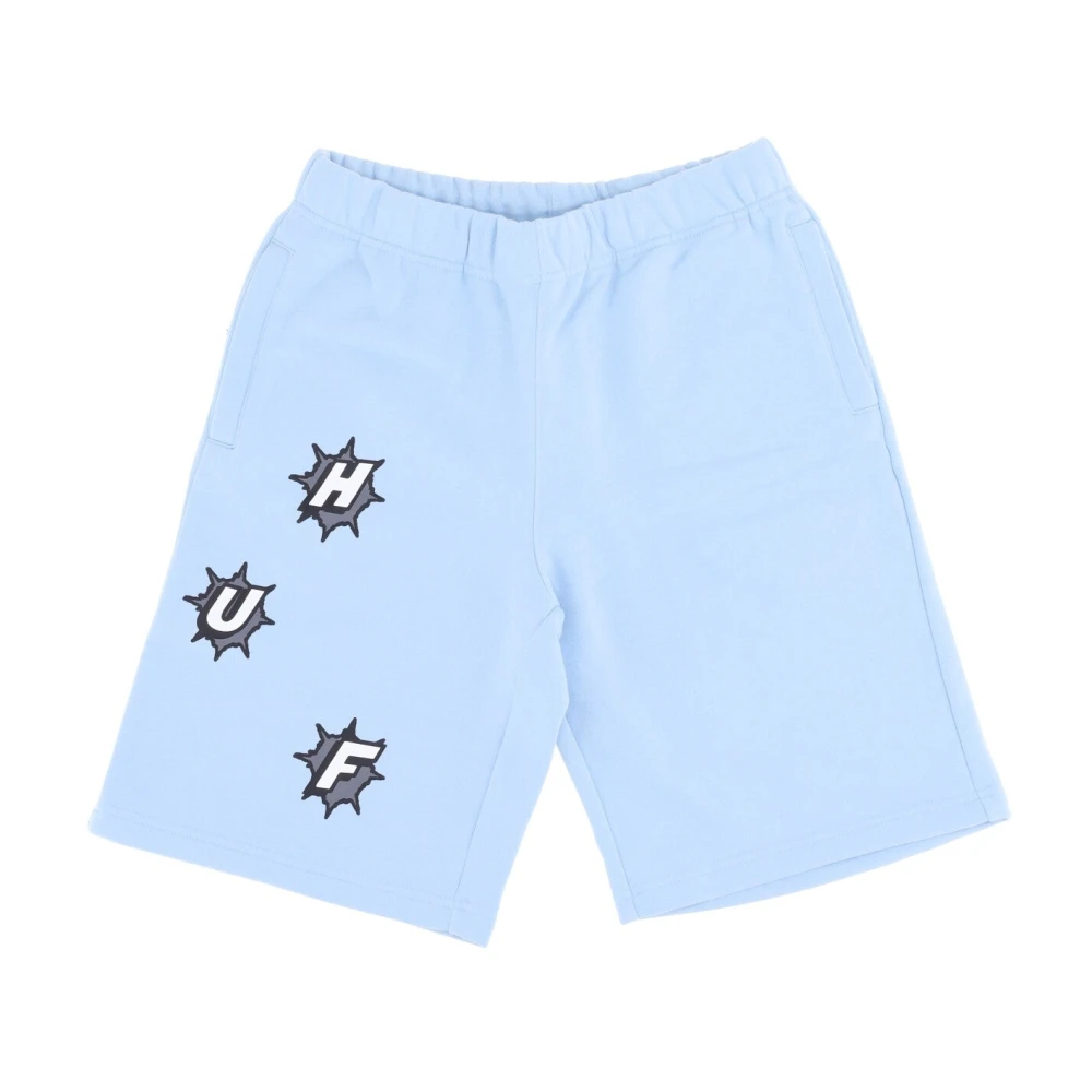 HUF Blauwe Fleece Trainingsbroek Shorts Blue Heren
