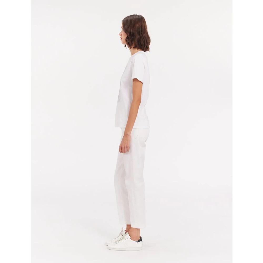Ines De La Fressange Paris Wit Katoen Model Foto T-shirt White Dames