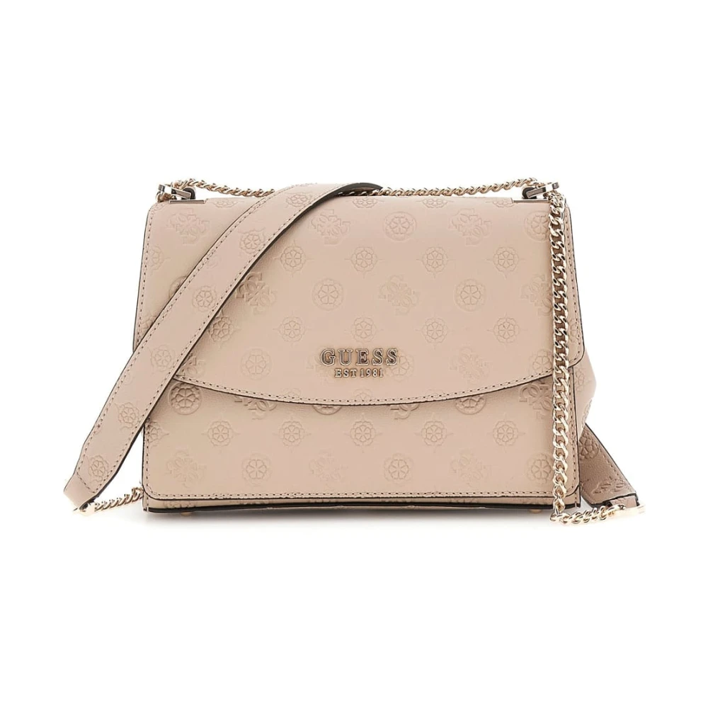 Guess Brown Shoulder Bags, Female, One Size, Luxury Satche Simply Taupe Shoulder Bag
