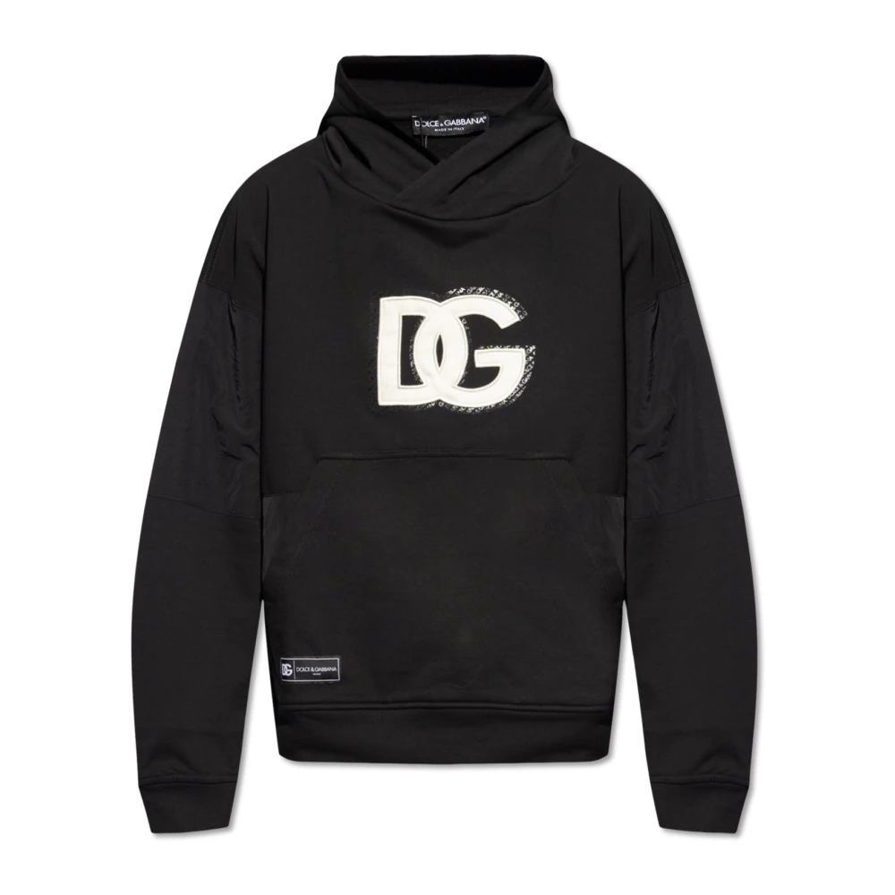 Dolce & Gabbana Hoodie med logotyp Black, Herr