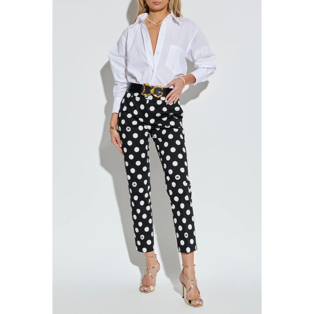 Dolce & Gabbana Broek met polka dot-patroon Black Dames