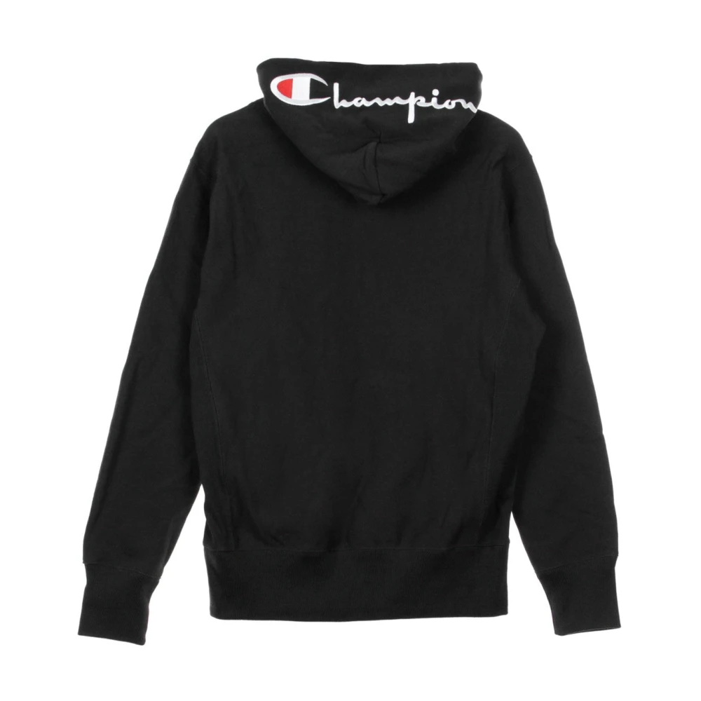 Champion Zwarte Logo Hoodie voor Mannen Black Heren