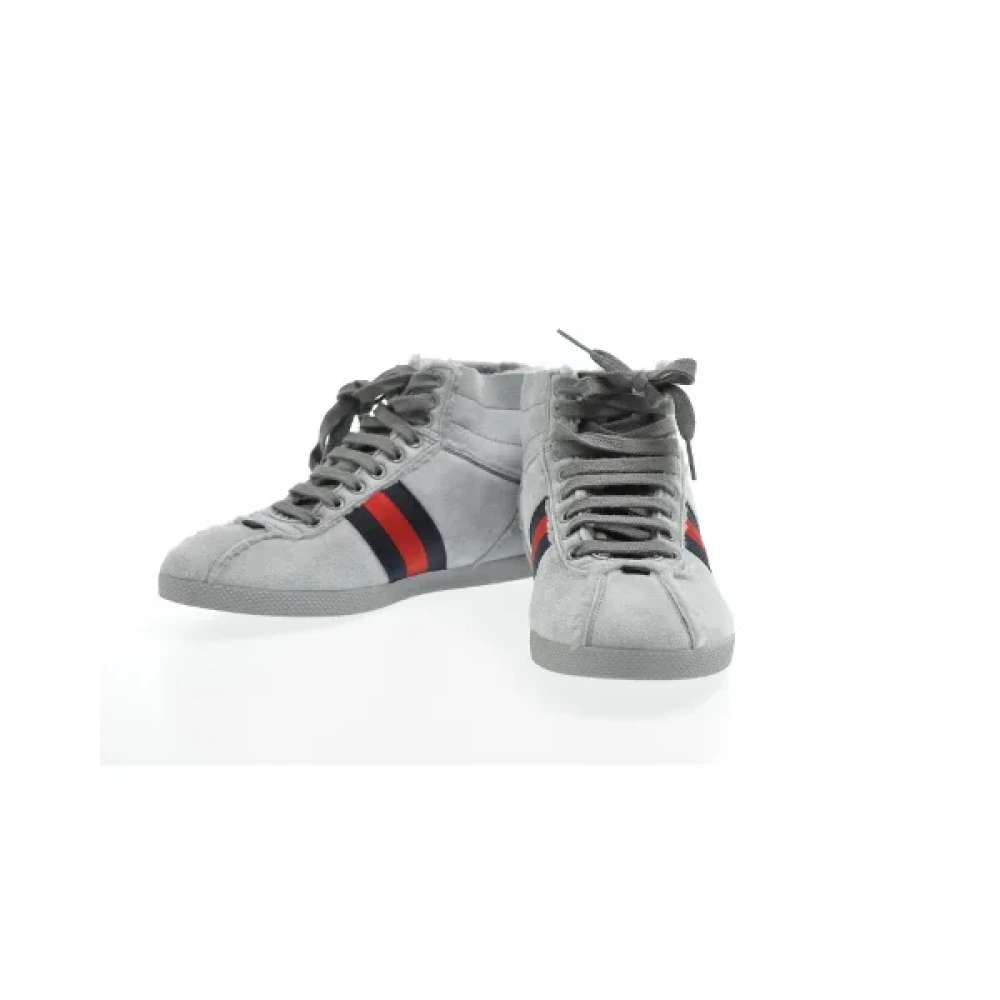 Gucci Vintage Pre-owned Suede sneakers White Dames