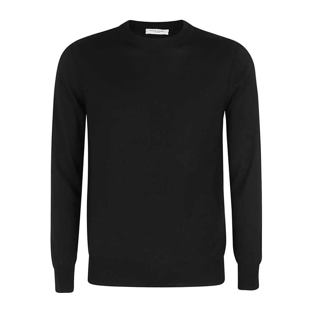 Paolo Pecora Casual Ronde Hals Trui Black Heren