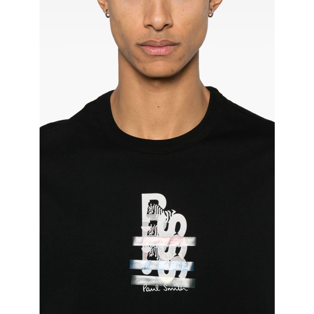 PS By Paul Smith Zwarte Crew Neck T-shirts en Polos Black Heren