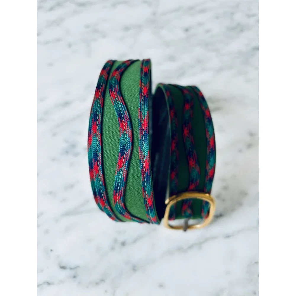 Yves Saint Laurent Vintage Pre-owned Canvas belts Green Dames