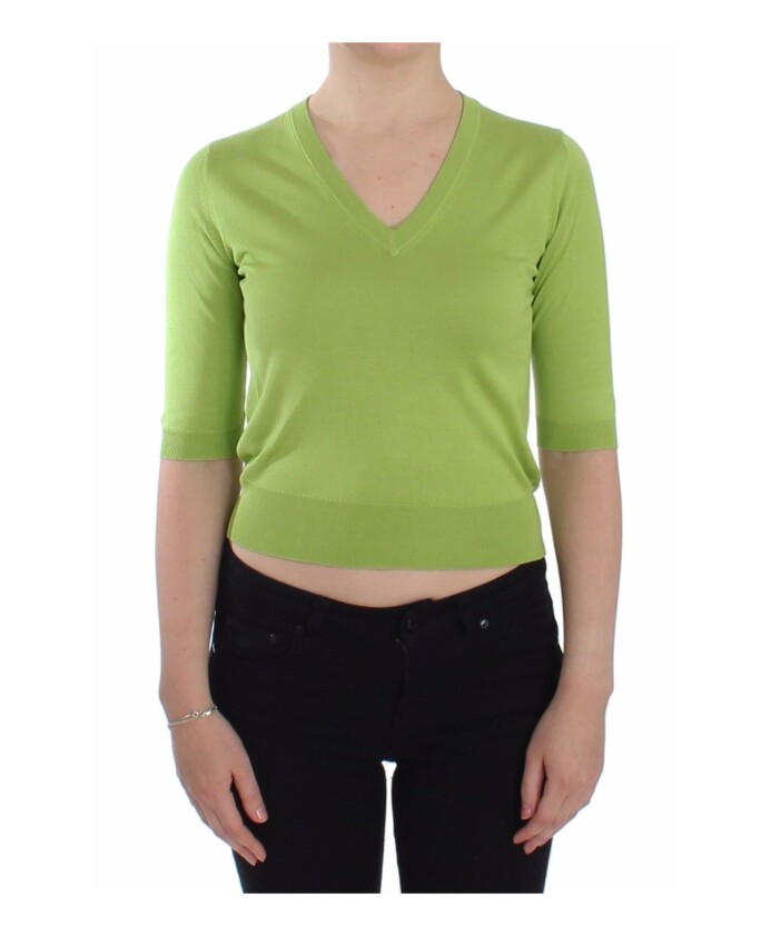 pull-vert-en-laine-a-col-en-v-collection-mainline