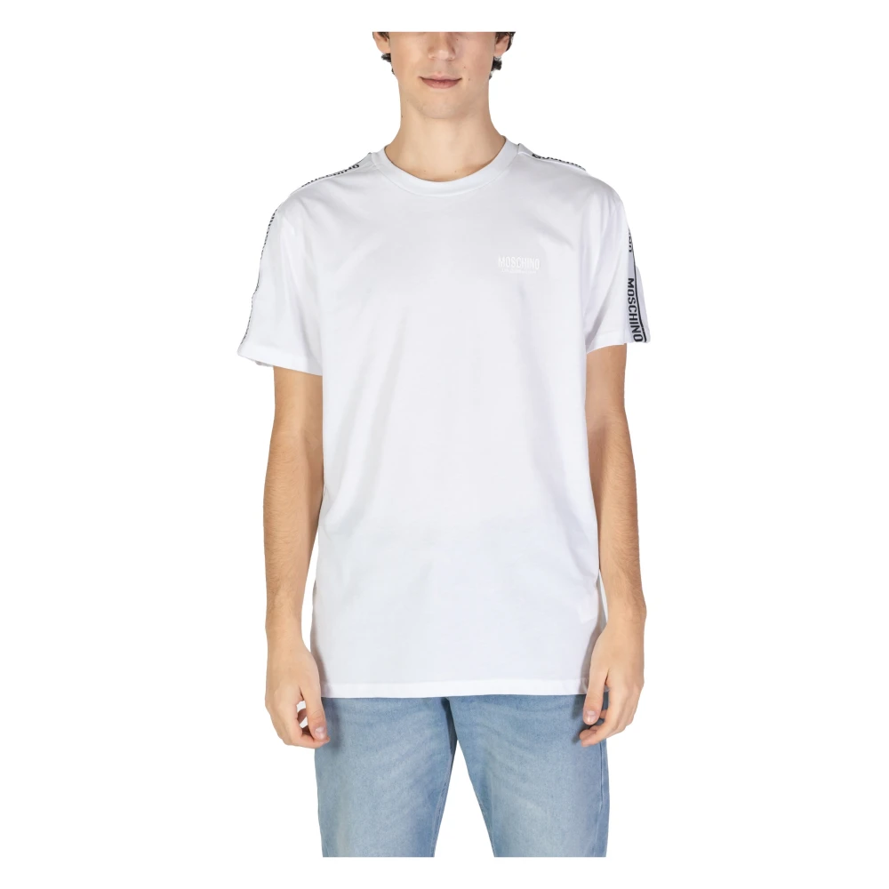 Moschino Witte Katoenen T-shirt Korte Mouw White Heren