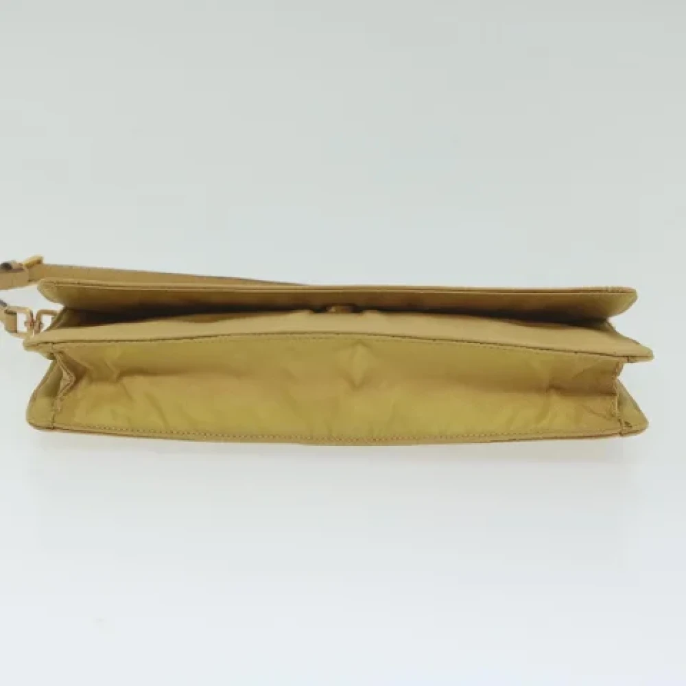 Prada Vintage Pre-owned Nylon pouches Yellow Dames
