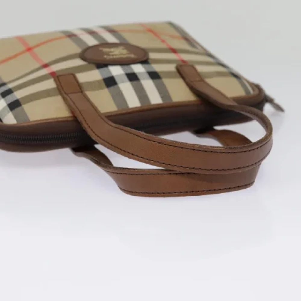 Burberry Vintage Pre-owned Canvas handbags Beige Dames
