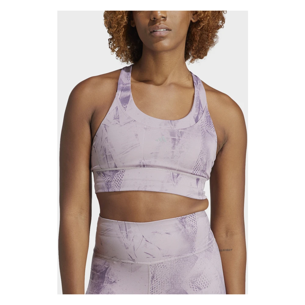 Adidas Sporty Run Pocket Medium-Support Bra Purple Dames