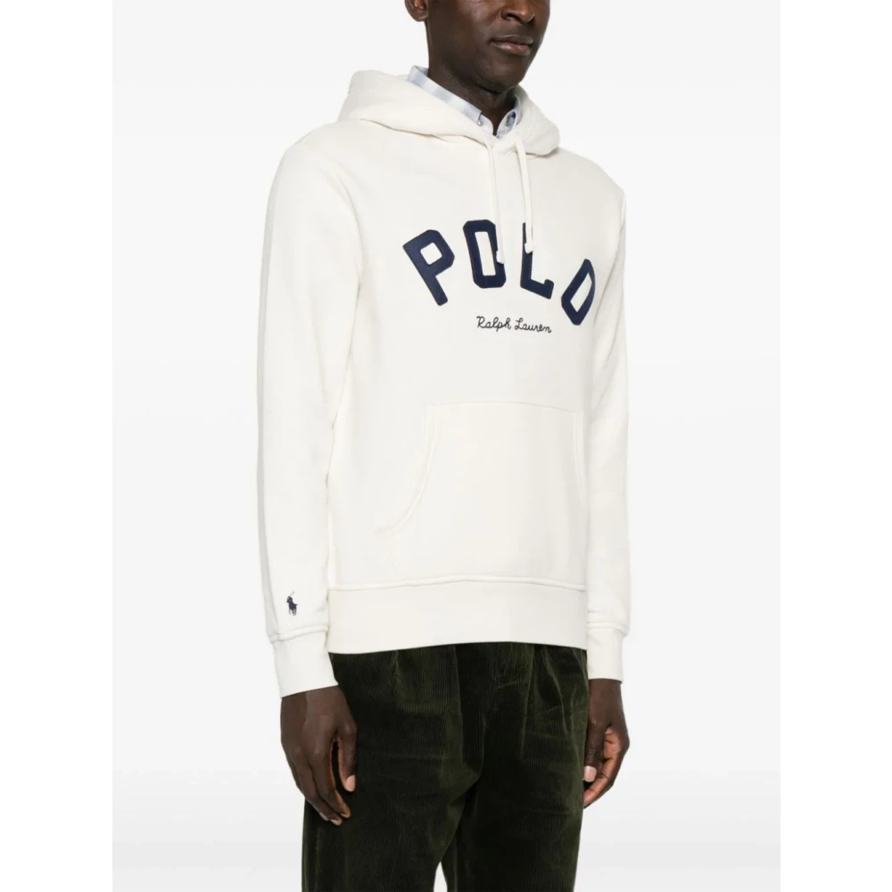 Polo Ralph Lauren Witte Sweater met Logo Applicatie White Heren