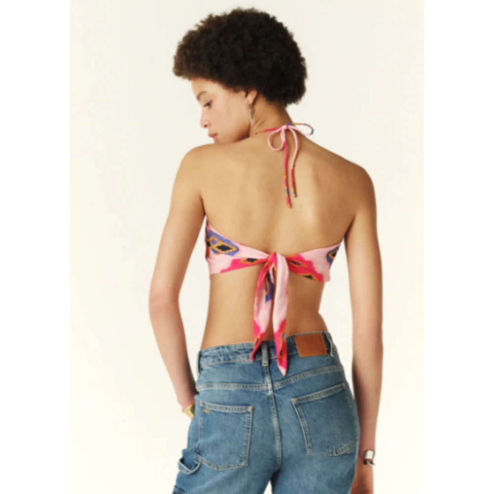 BA&SH Top met etnische print en sjaal-effect Multicolor Dames
