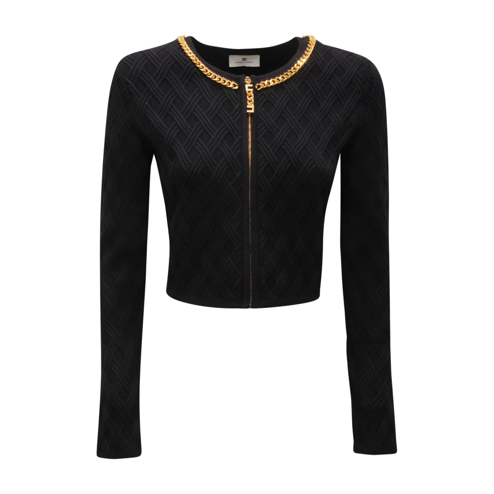 Elisabetta Franchi Women's Black Mk-29B-56E2 Cardigan