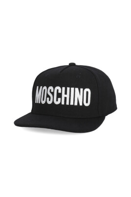 MOSCHINO BABY: Cappello in cotone con logo stampato - Celeste