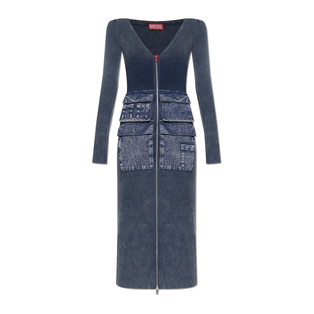 Diesel Donna Blu Abiti, Xs, New,