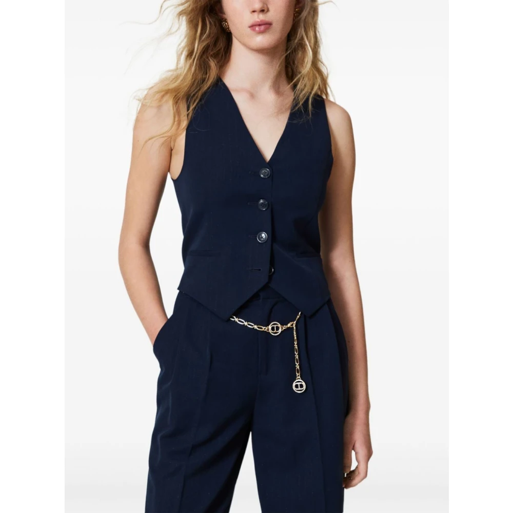 Twinset Blauw Jasje Set Blue Dames