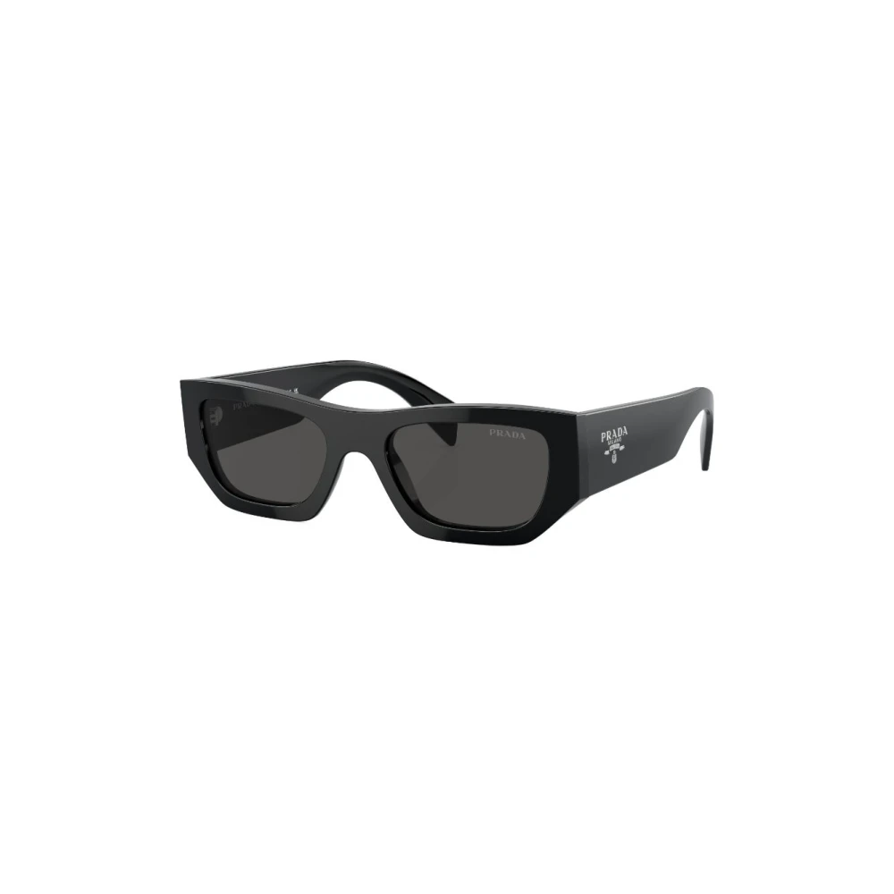 Prada Moderne onregelmatige zonnebril met donkergrijze lenzen Black