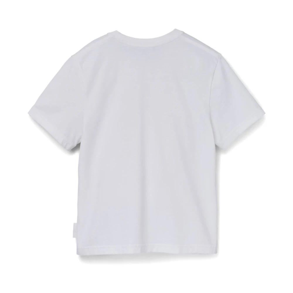 Marc Jacobs Wit Logo Katoenen T-shirt Ronde Hals White Dames