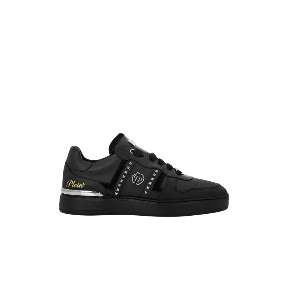 Philipp Plein Low Top Sneakers Mix Cut Studs Heren Schoenen Zwart