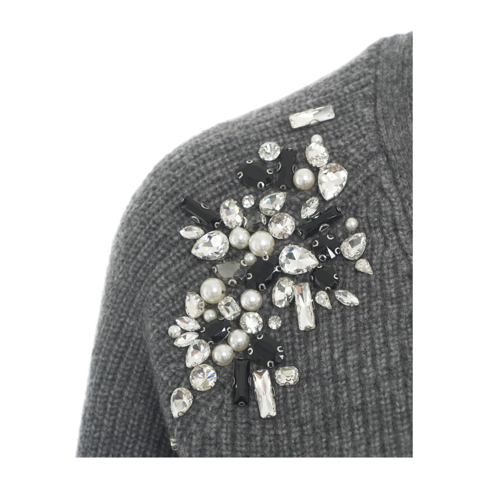 Kaos Grijze Gebreide Kleding Aw24 voor Vrouwen Gray Dames