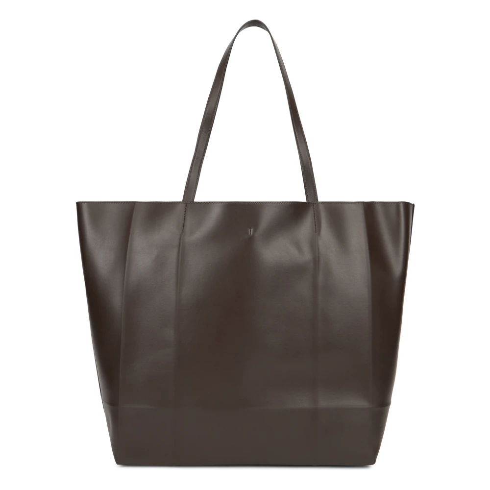 Totême Brown Leather Tote Bag - Female - Shopping Bags - One Size - Bags