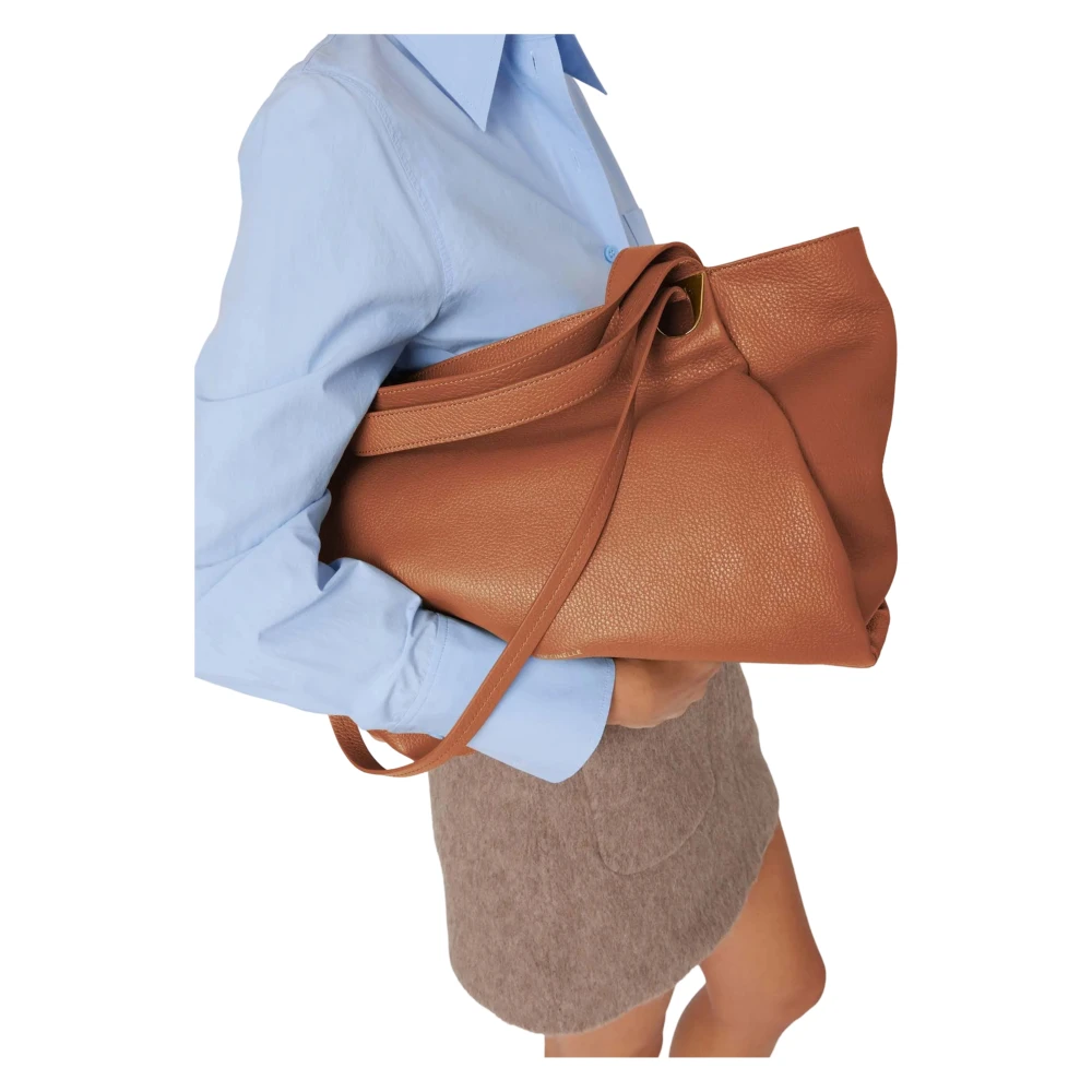 Coccinelle Leren handtas met ritssluiting Brown Dames