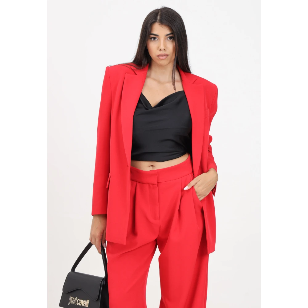 Just Cavalli Rode Vrouwen Elegante Jas Red Dames
